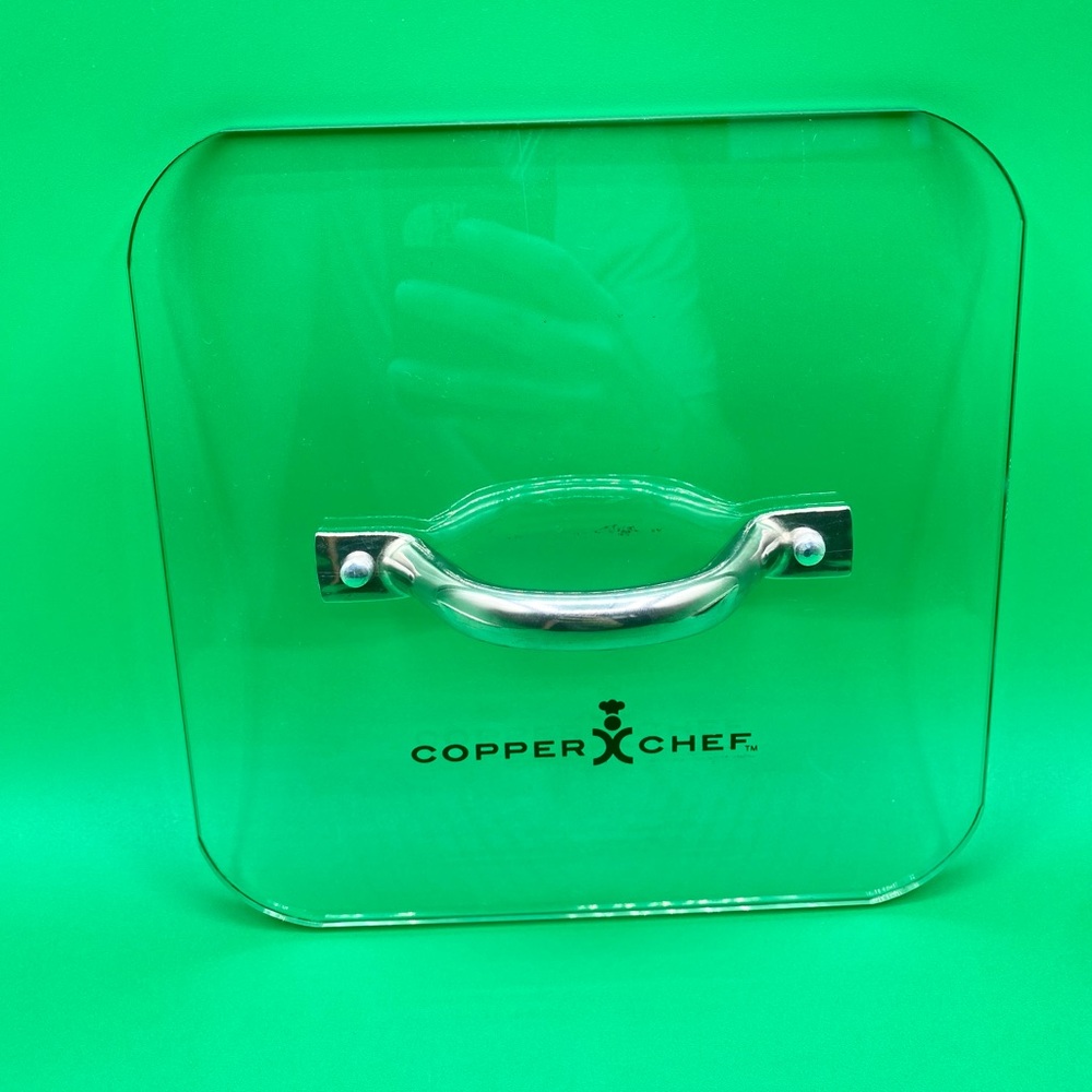 Copper Chef Square Glass With Metal Handle 8 X 8 Replacement Lid EUC